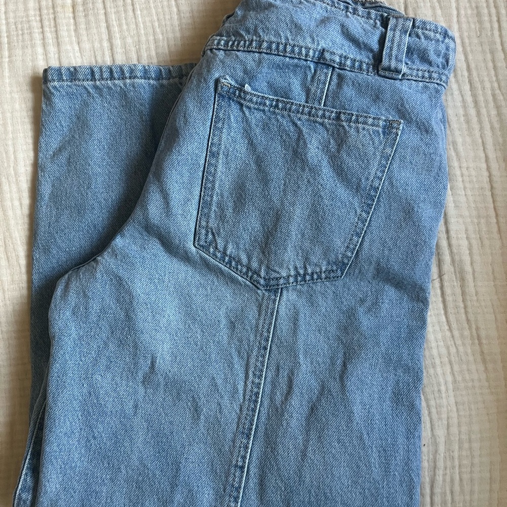 Classic Blue Denim Barrel Jeans